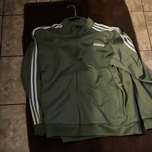 Adidas Men's Olive Windbreaker Jacket
